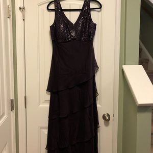 Beautiful, dark purple, floor length gown